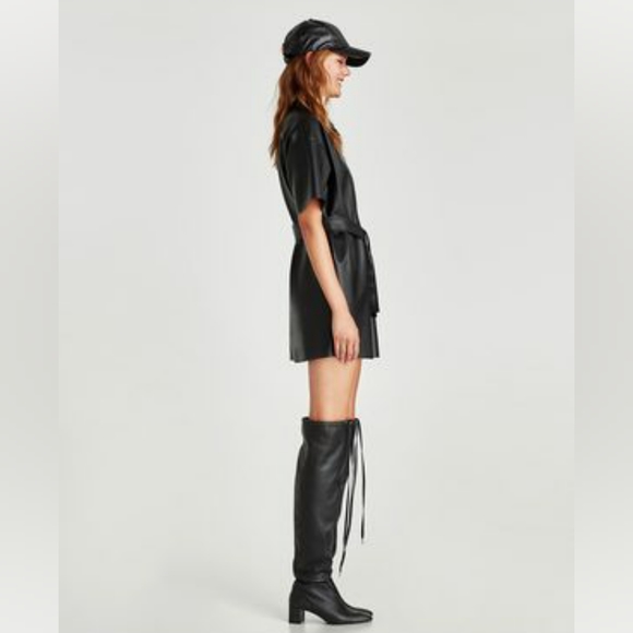 Zara | Slouchy/Over-the-knee Leather Boots - Picture 4 of 13
